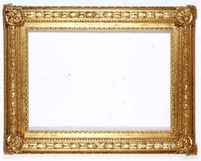 Grande Cornice in Legno Intagliato e Dorato, XIX Secolo
