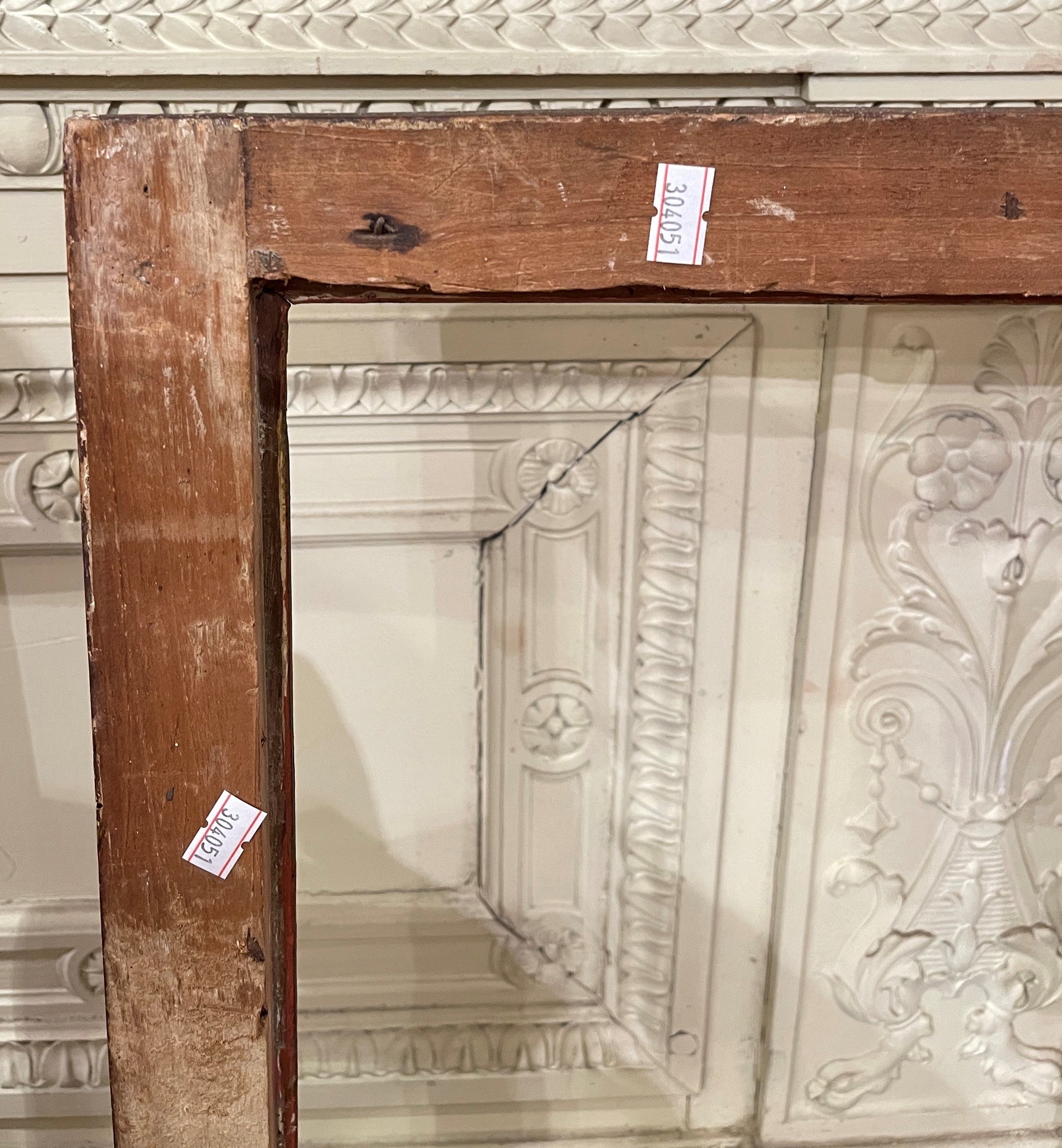 Cornice Laccata Finto Porfido e Dorata, Roma Fine XVIII Secolo