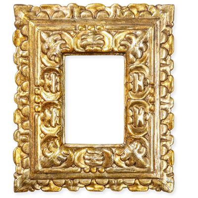 Cornice in Legno Intagliato e Argentato. Emilia, XVII Secolo