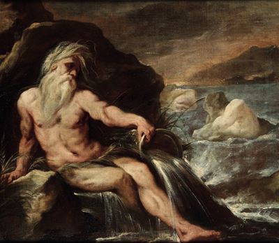 Peneo, olio su tela
