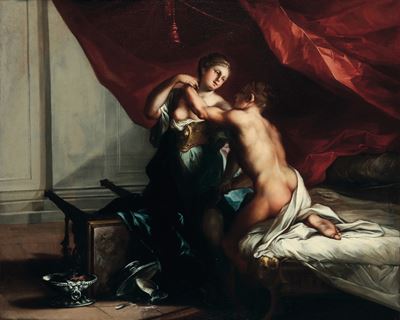 Giuda e Tamar, olio su tela