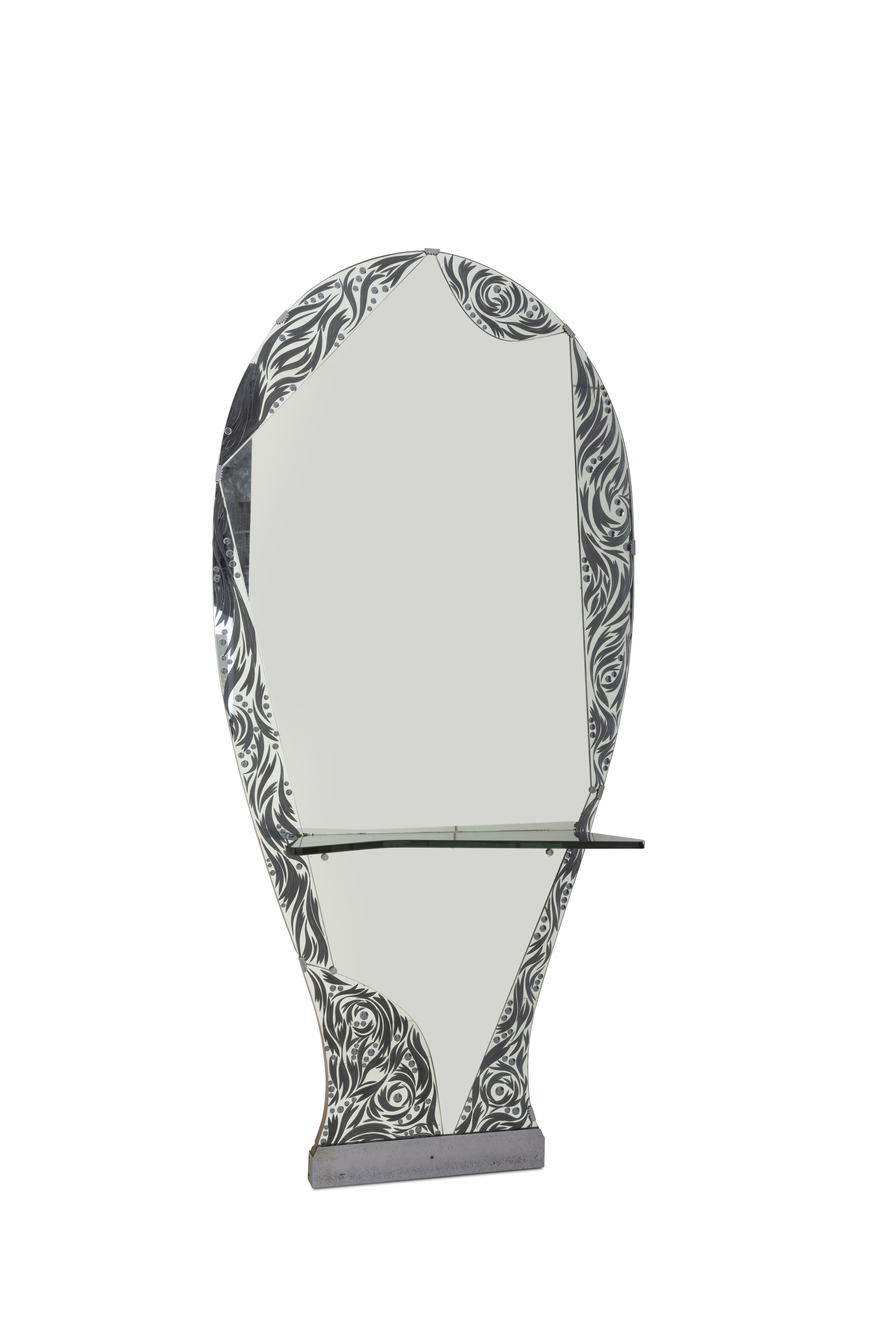 Cristal Art - Grande Specchiera con Mensola