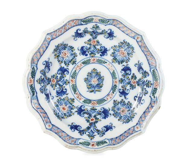 Grande piatto Lodi, probabilmente Manifattura di Antonio Maria Coppellotti, 1735 circa 