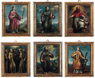 Figure di Santi, olio su rame
