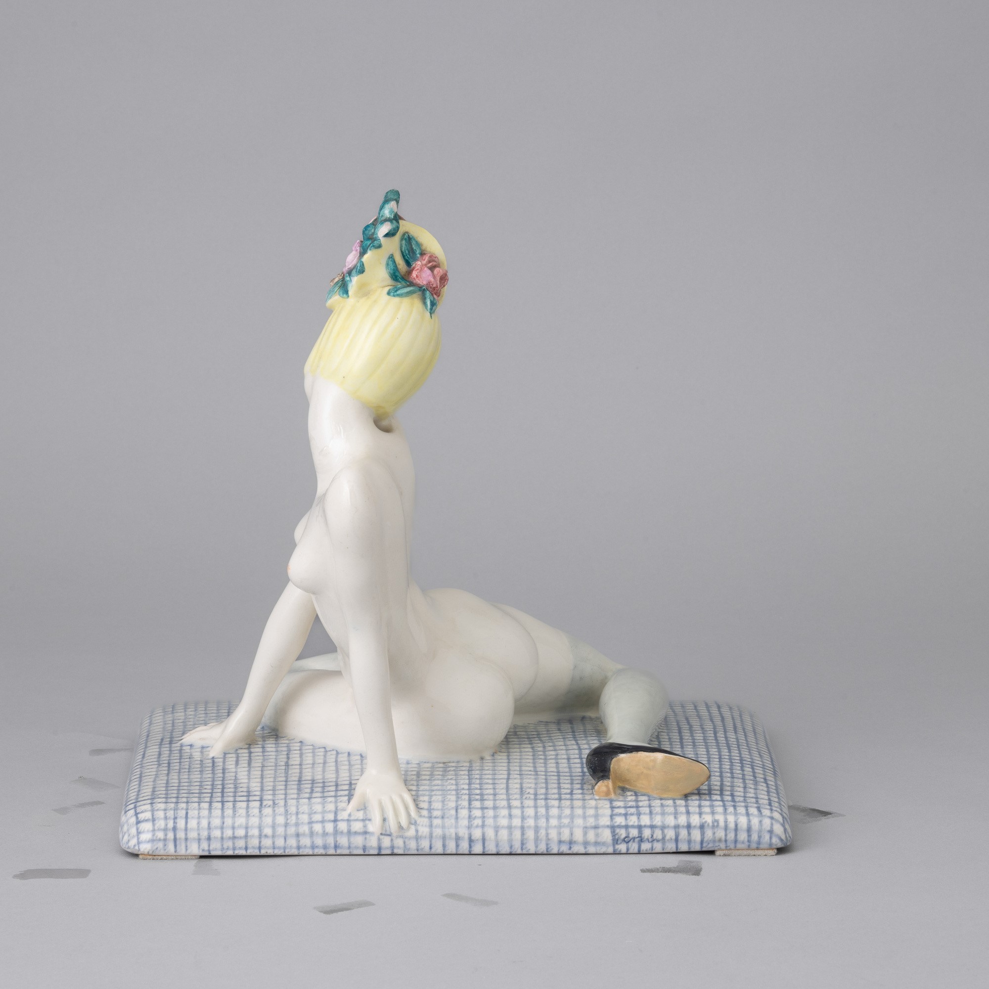 Helen König Scavini - Lenci, Torino 1929 Nuda con Coniglio