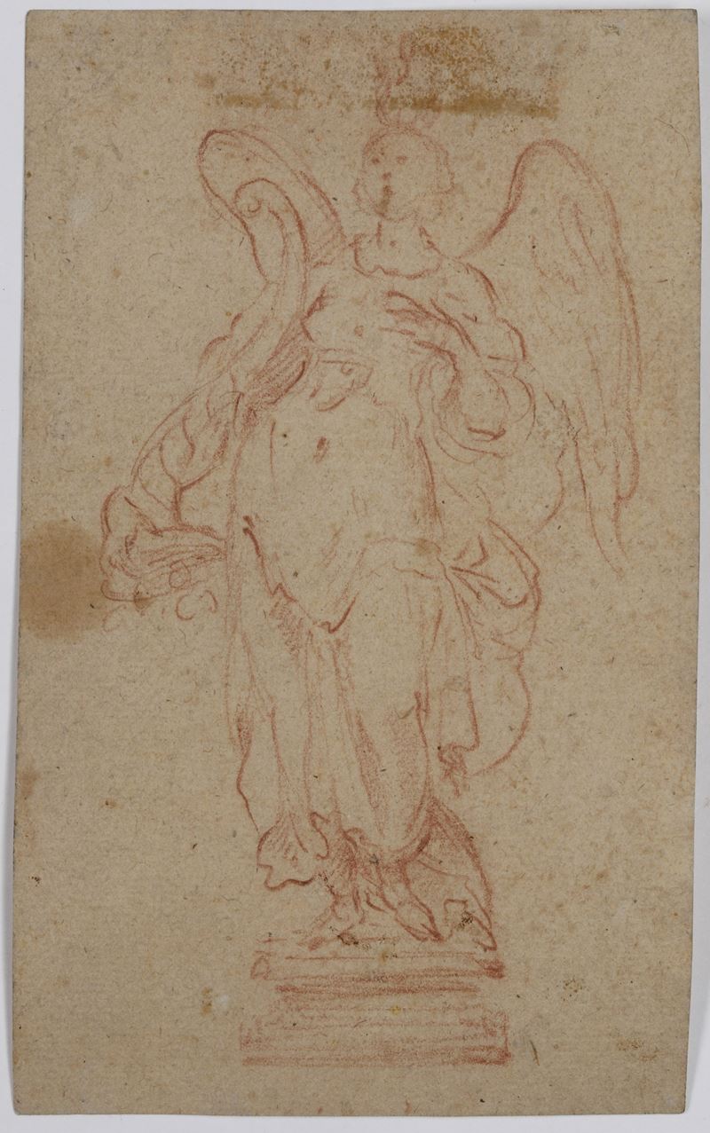 Scuola del XVII secolo Allegoria dell'Abbondanza  - matita rossa su carta - Auction Old Masters - Cambi Casa d'Aste