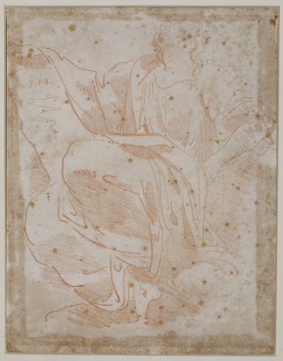 Scuola del XIX Secolo Studio per Figura di Evangelista