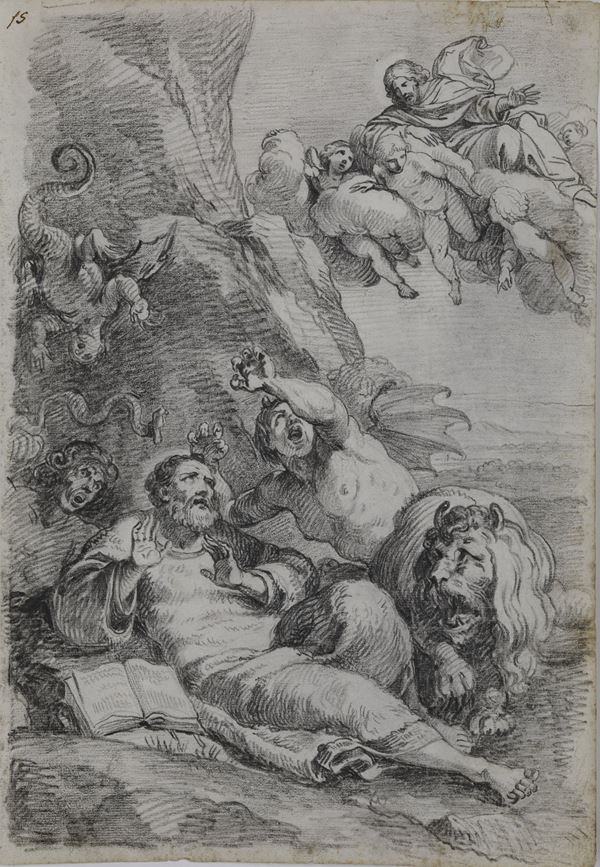 Jean-Honor&#233; Fragonard - Tentazioni di Sant'Antonio (da Annibale Carracci)