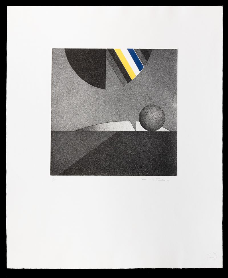 Walter Valentini : Punto primo  (1974)  - acquaforte acquatinta - Asta Walter Valentini - Cambi Casa d'Aste