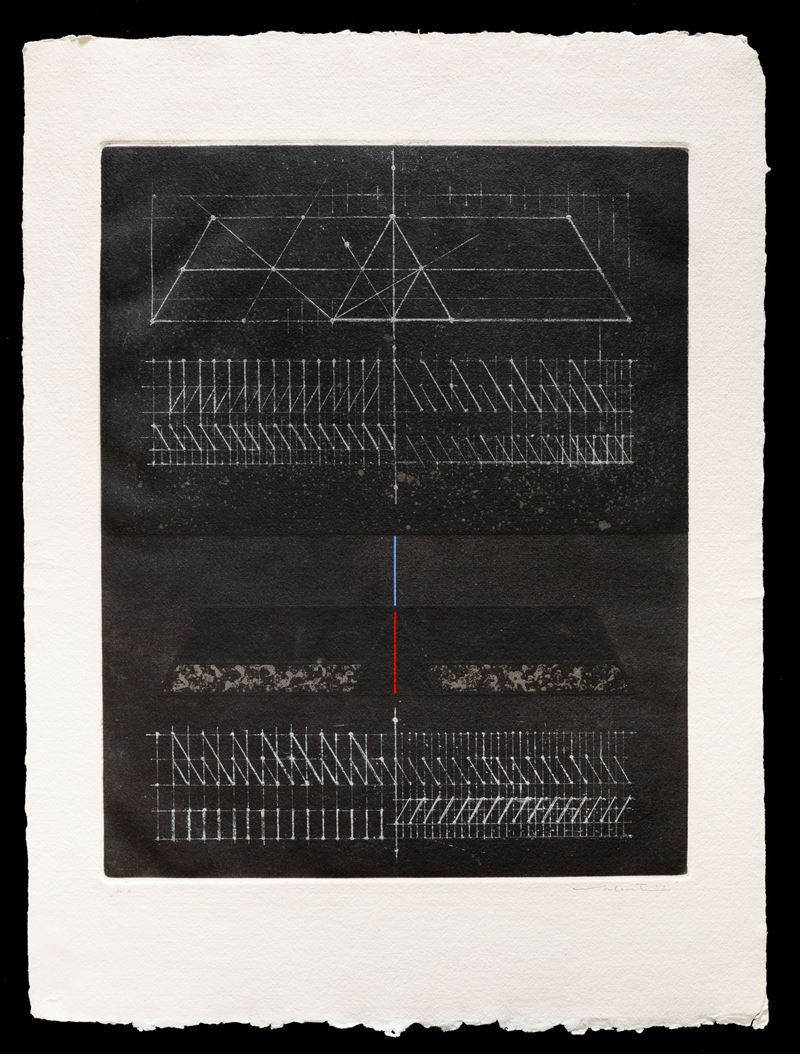 Walter Valentini : Il tempo che passa  (1980)  - acquaforte acquatinta - Asta Walter Valentini - Cambi Casa d'Aste