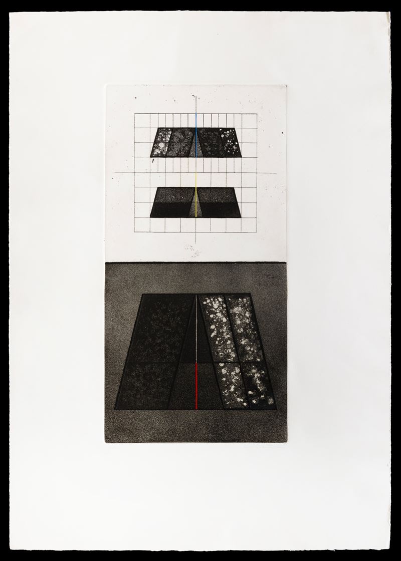 Walter Valentini : Tempo III  (1980)  - acquaforte acquatinta - Asta Walter Valentini - Cambi Casa d'Aste