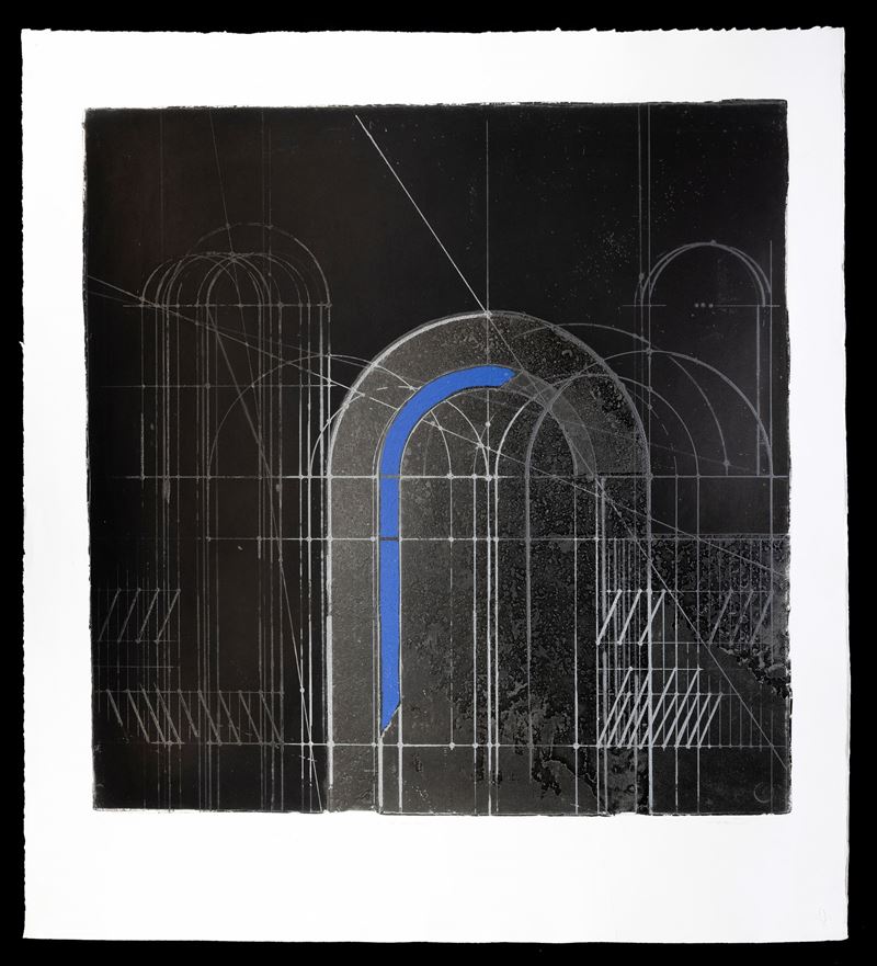 Walter Valentini : Cielo  (1986)  - acquaforte acquatinta - Auction Walter Valentini - Cambi Casa d'Aste