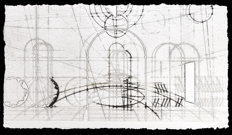 Walter Valentini : La città ideale  (1988)  - acquaforte - Auction Walter Valentini - Cambi Casa d'Aste