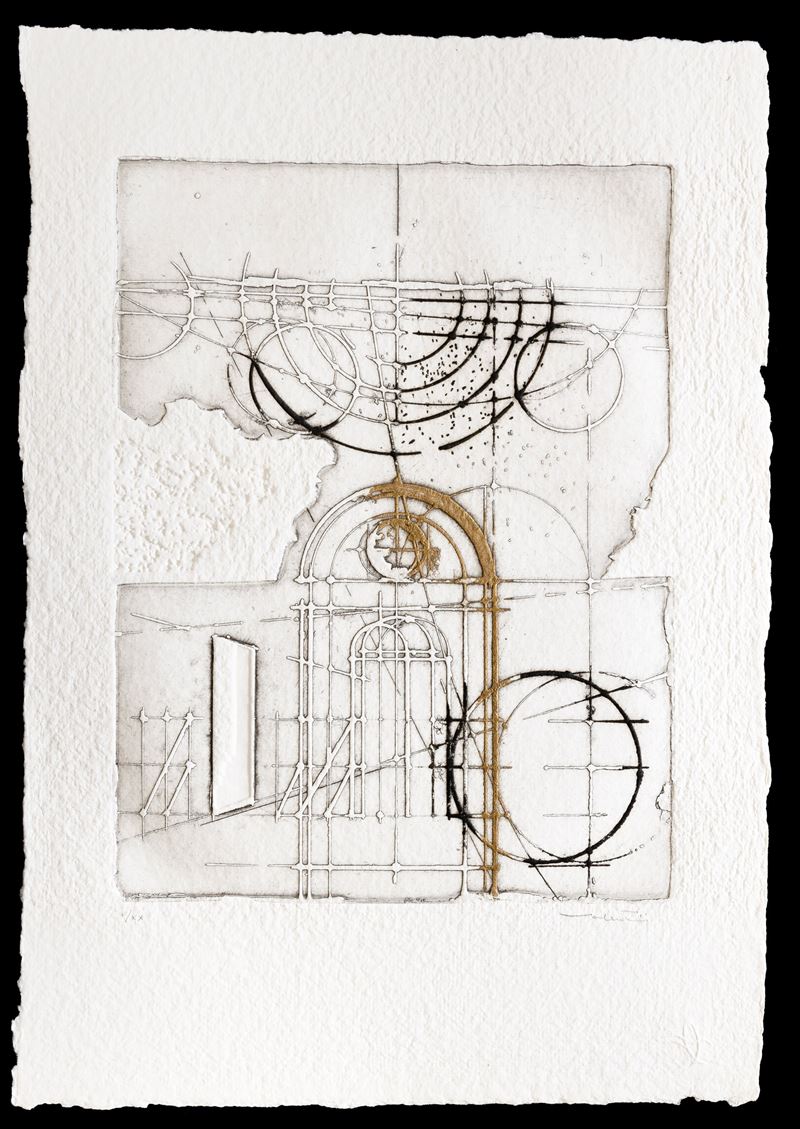 Walter Valentini : La città del sole  (1989)  - acquaforte - Asta Walter Valentini - Cambi Casa d'Aste