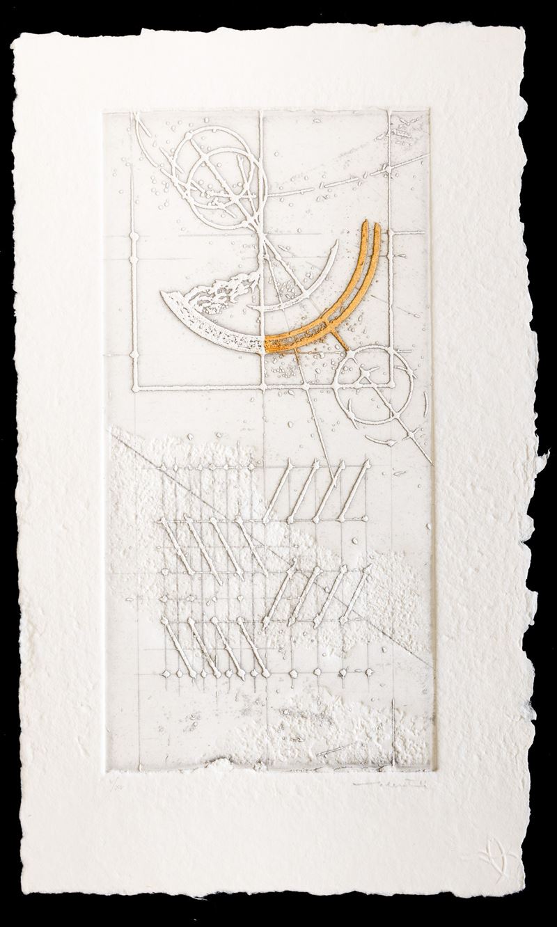 Walter Valentini : Le misure, il cielo  (1991)  - acquaforte - Asta Walter Valentini - Cambi Casa d'Aste