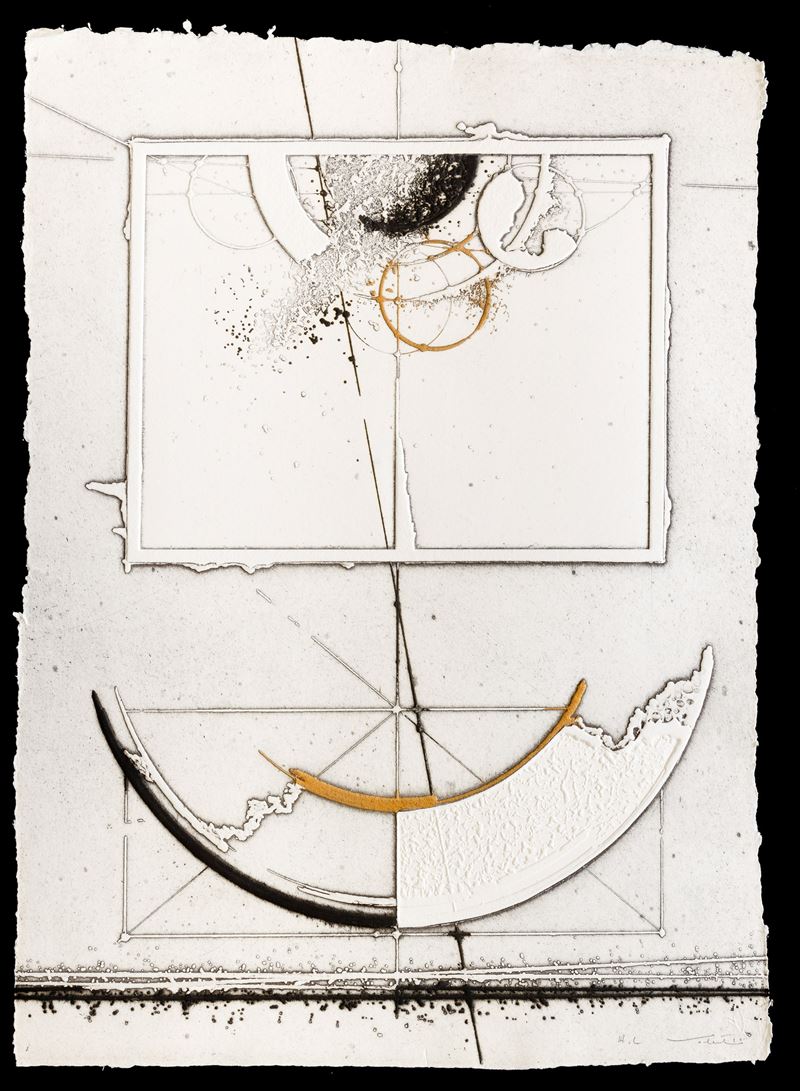 Walter Valentini : Le misure, il cielo  (1991)  - acquaforte - Asta Walter Valentini - Cambi Casa d'Aste