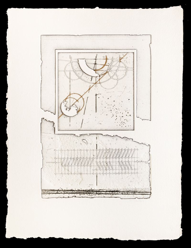 Walter Valentini : Le misure, il tempo  (1992)  - acquaforte - Auction Walter Valentini - Cambi Casa d'Aste