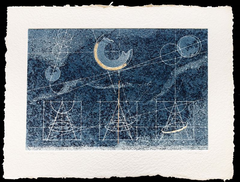 Walter Valentini : Muro del cielo  (1999)  - acquaforte acquatinta - Auction Walter Valentini - Cambi Casa d'Aste