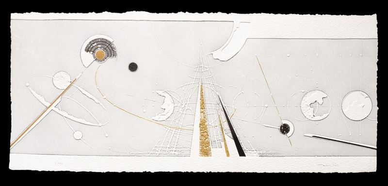 Walter Valentini : Atria  (2009)  - acquaforte con retouche con foglia d'oro - Auction Walter Valentini - Cambi Casa d'Aste