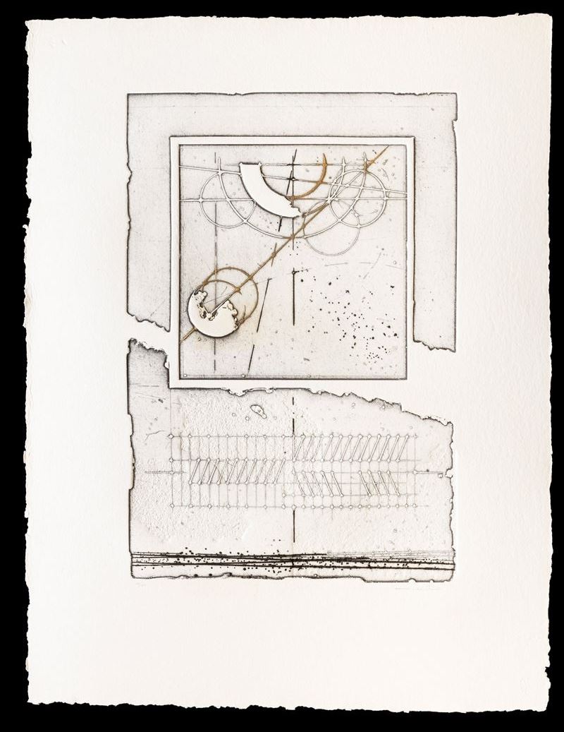 Walter Valentini : Le misure, il tempo  (1992)  - acquaforte - Auction Walter Valentini - Cambi Casa d'Aste