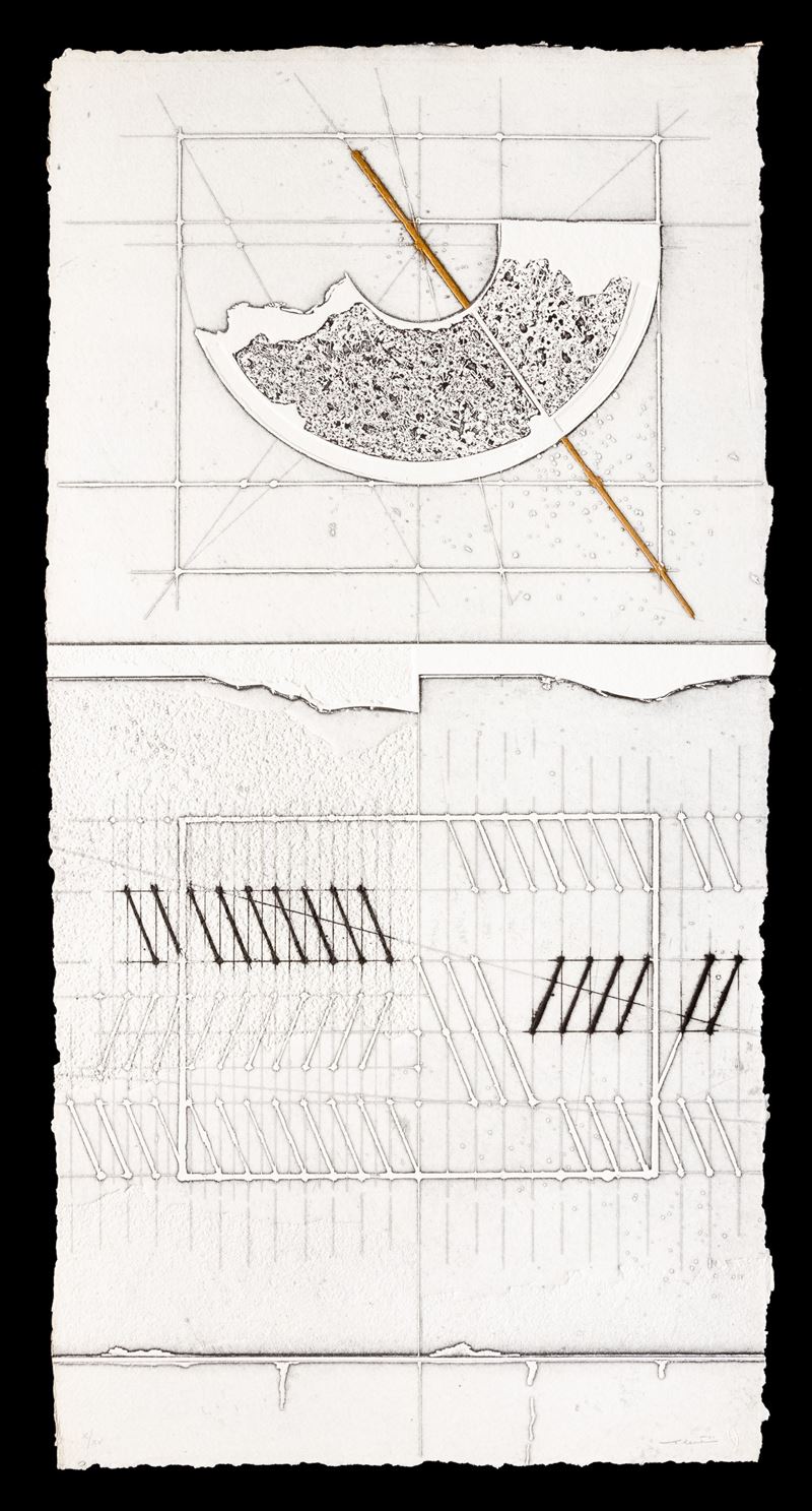 Walter Valentini : Le misure, il tempo II  (1992)  - acquaforte - Auction Walter Valentini - Cambi Casa d'Aste