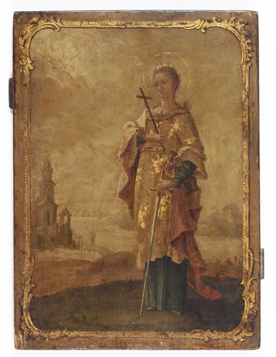 Scuola Veneta del XVIII Secolo Figura di Santa
