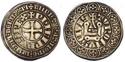 Francia. Filippo IV il Bello, 1285–1314. Grosso Tornese, Anni 1280-1305. Tours.