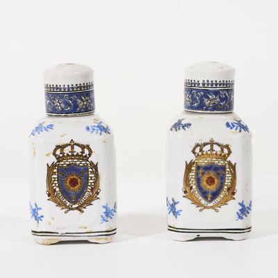 Coppia di Bottiglie Porta Tè.francia, Inizi del XX Secolo.