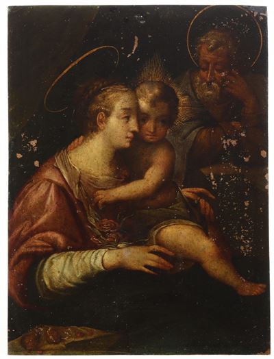Scuola Emiliana del XVII Secolo Sacra Famiglia