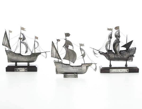 Tre velieri. Argenteria italiana del XX secolo, bolli degli argentieri consunti