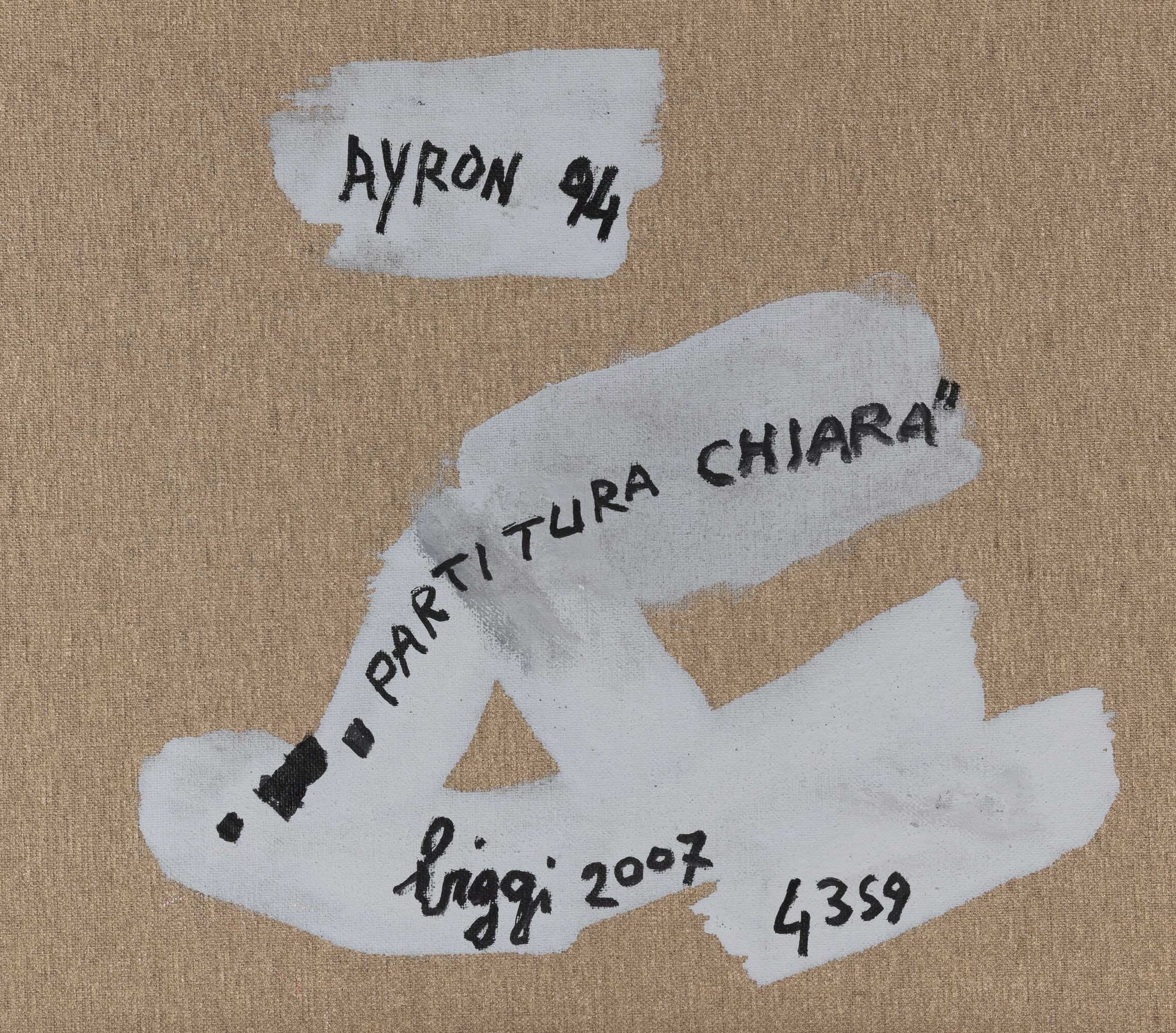 Gastone Biggi - Airon 94 - Partitura chiara, idropittura su tela