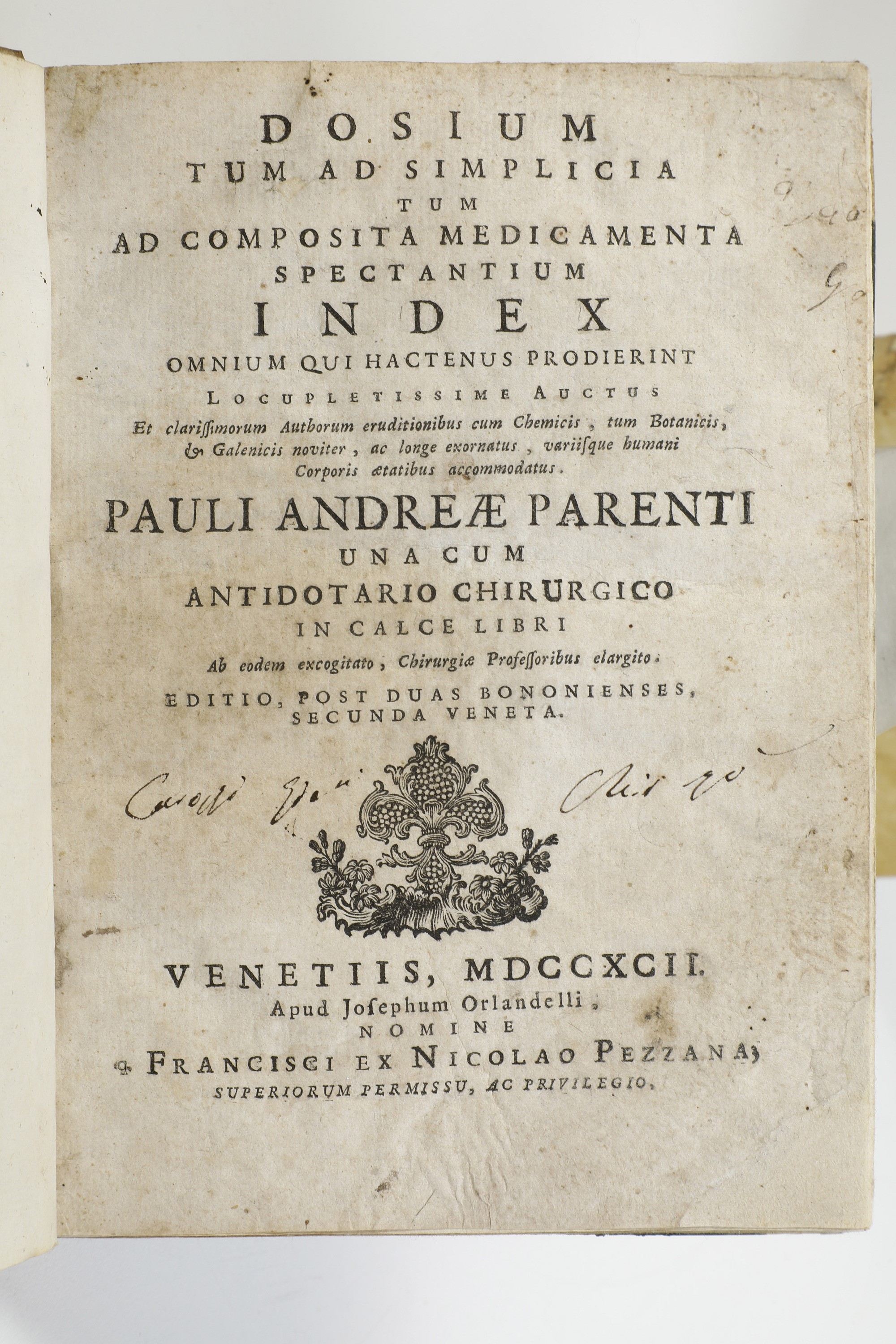 Pharmacopee (tre nel Lotto) Pharmacopea Taurinensis Jussu Augustissimi Regis, Augustae Taurinoriu...