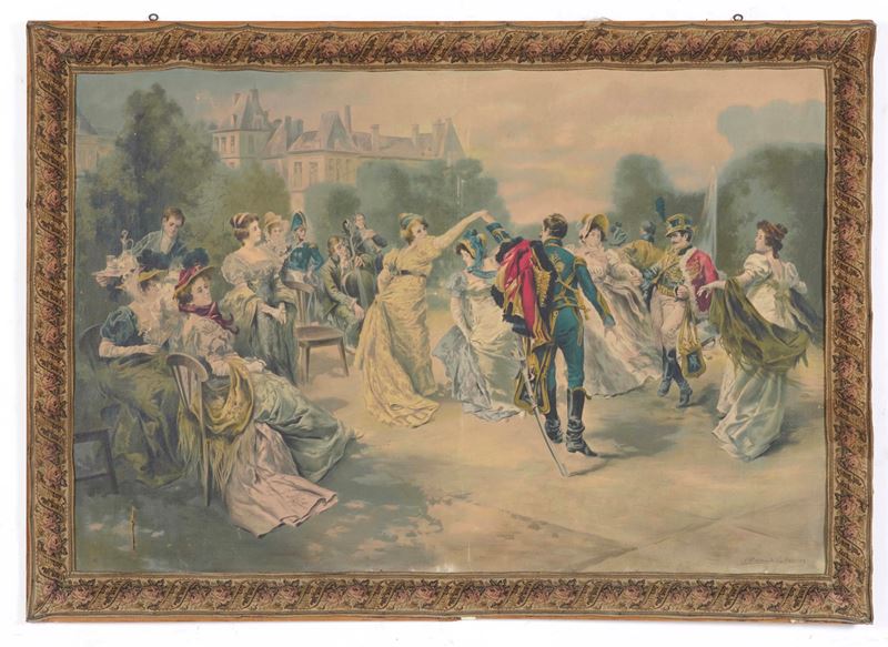 Borsani da V. de Paredes  - Litografia su tessuto - Auction Antiques - Cambi Casa d'Aste