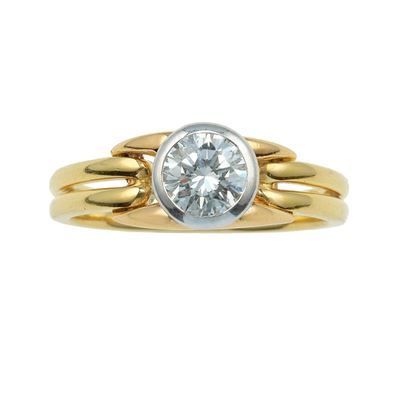Damiani, Anello con diamante taglio brillante