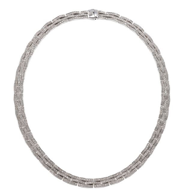 Chimento. Girocollo con diamanti taglio brillante per ct 10.00 circa