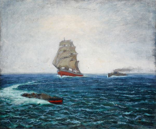 Marina con veliero