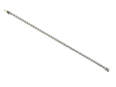 Bracciale con diamanti taglio brillante, ca. 4,00 ct, in oro bianco e oro giallo 750/1000