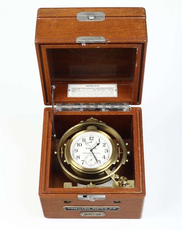 Cronometro da marina. Hemilton watch Co., Lancaster USA XX secolo