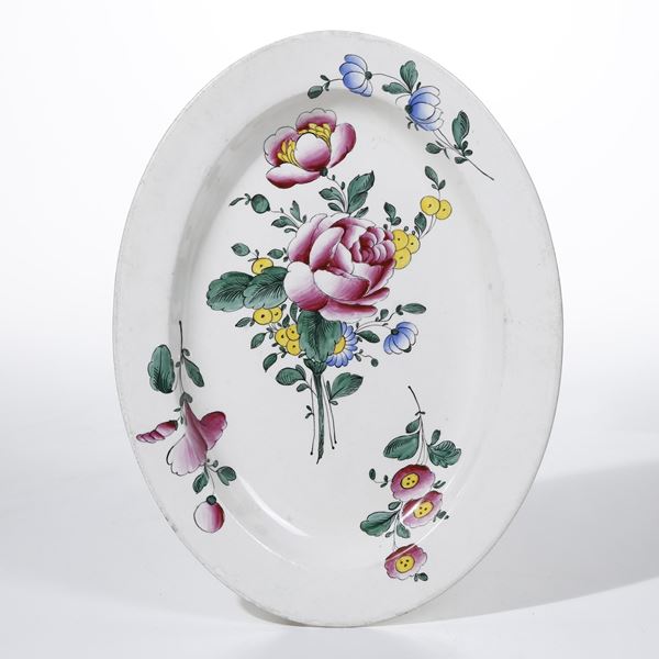 Vassoietto ovale. Liguria alla maniera di Giacomo Boselli, XX secolo.