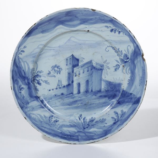 Grande piatto. Savona, inizio del XVIII secolo.