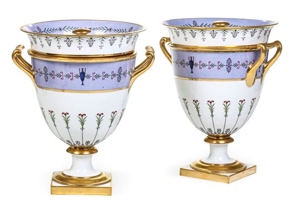 Coppia di glacières Francia, Sèvres, prima metà del XIX secolo 