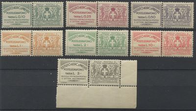 1936, Regno D’italia, Francobolli Assicurativi.