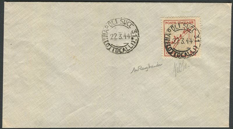 1944, Regno d’Italia, 50 c. rosso e bistro, “Badoglio” senza filigrana, a carta scadente brunastra (515 H) non emesso.  - Asta Storia Postale e Filatelia - Cambi Casa d'Aste