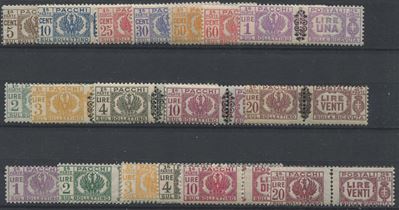1945/1946, Luogotenenza, Pacchi Postali., Soprastampati in Centro, 12 Valori (48/59) Senza Fasci ...