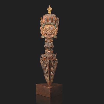 Purba in Legno, Tibet, XIX Secolo