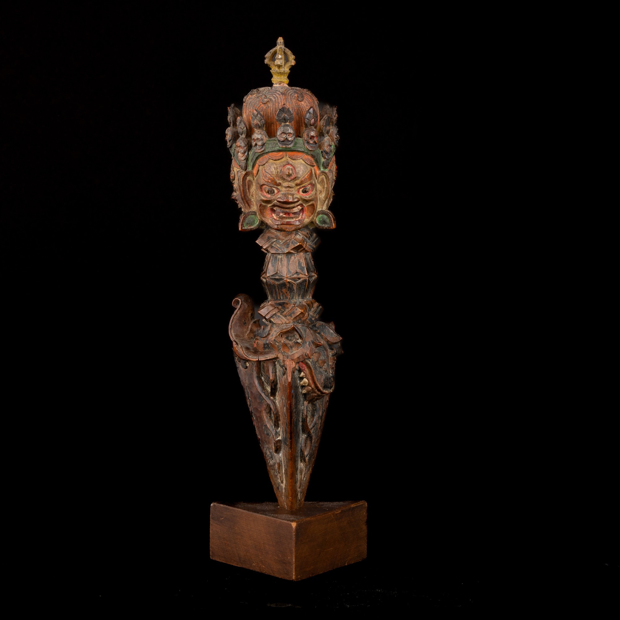 Purba in Legno, Tibet, XIX Secolo