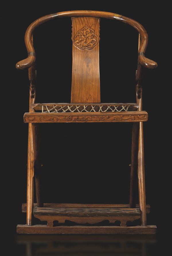 Sedia in legno di Huali, Cina, XIX secolo