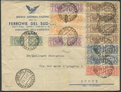 1947, Repubblica Italian, Busta da Garagliano del Capo per Lecce del 29 Luglio 1947.