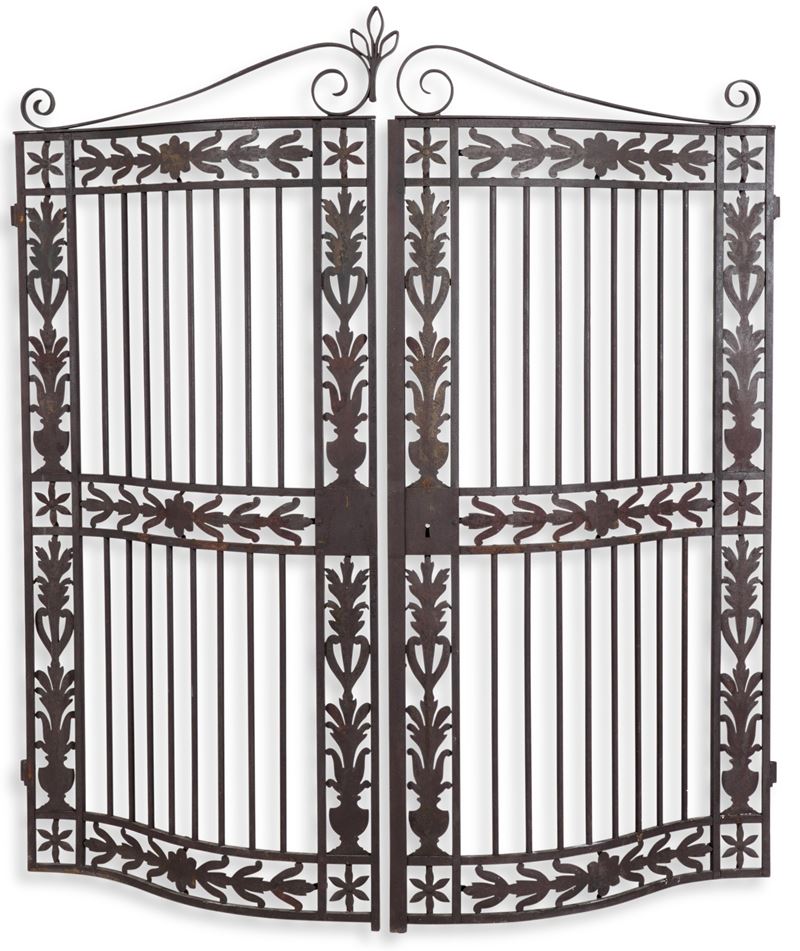 Cancello a due ante in ferro battuto  - Auction Antique - Cambi Casa d'Aste