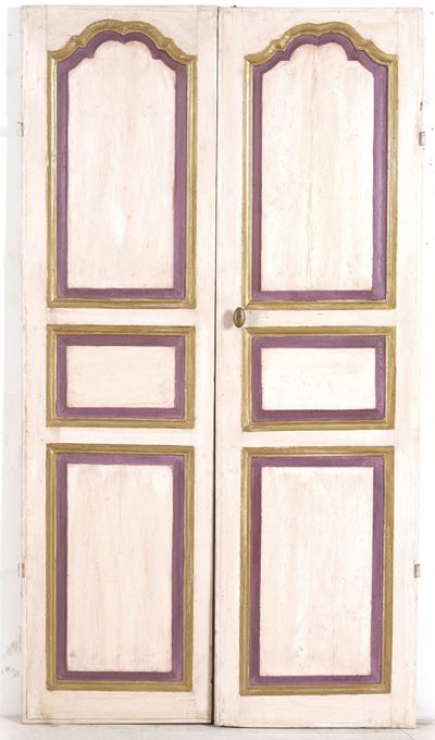 Porta a Due Ante in Legno Dipinto